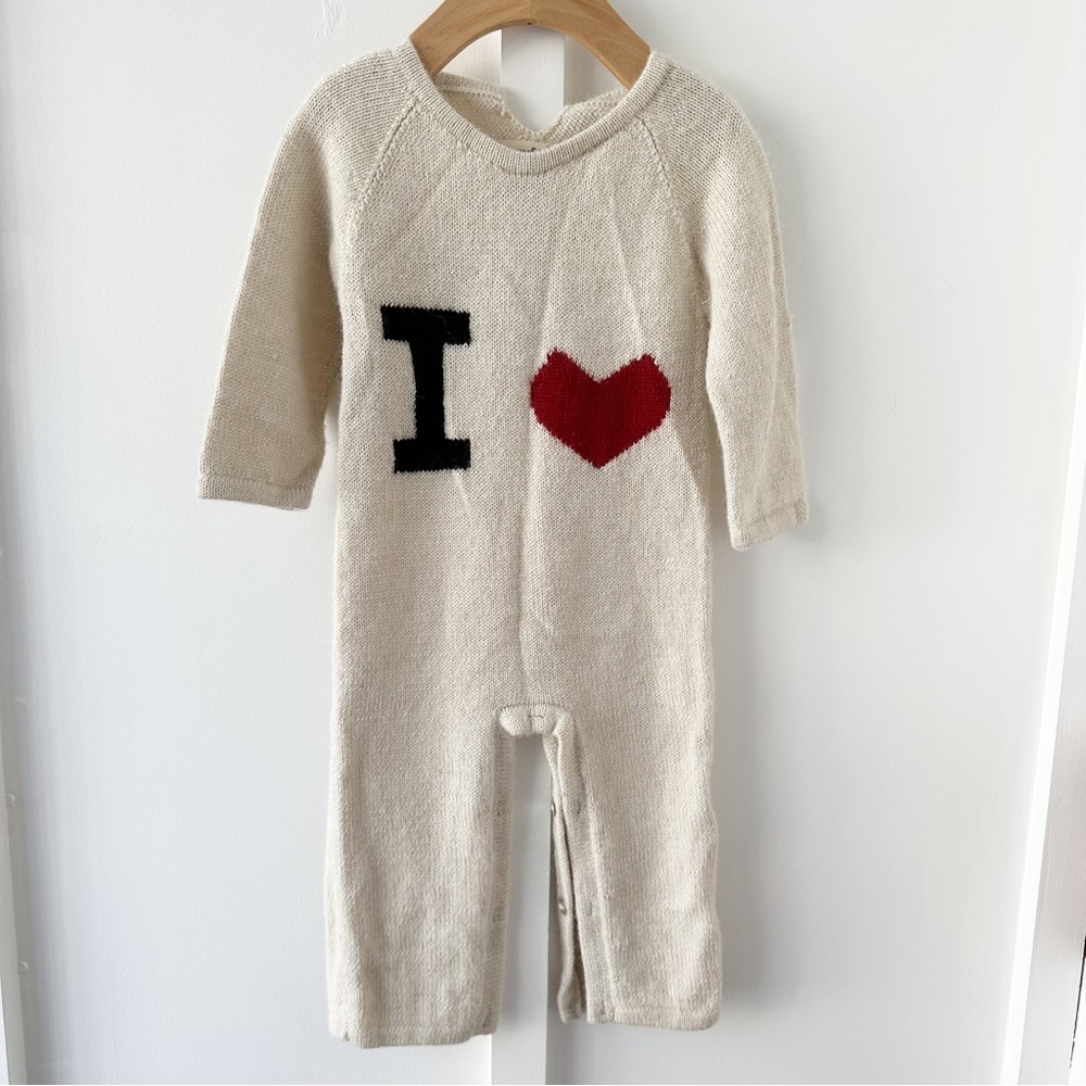 OEUF be good cream alpaca onesie
